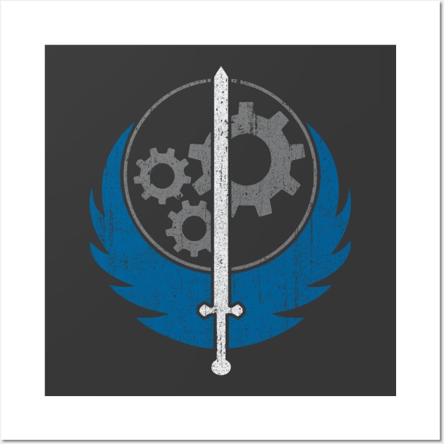 Brotherhood of Steel (Variant) Wall Art by huckblade